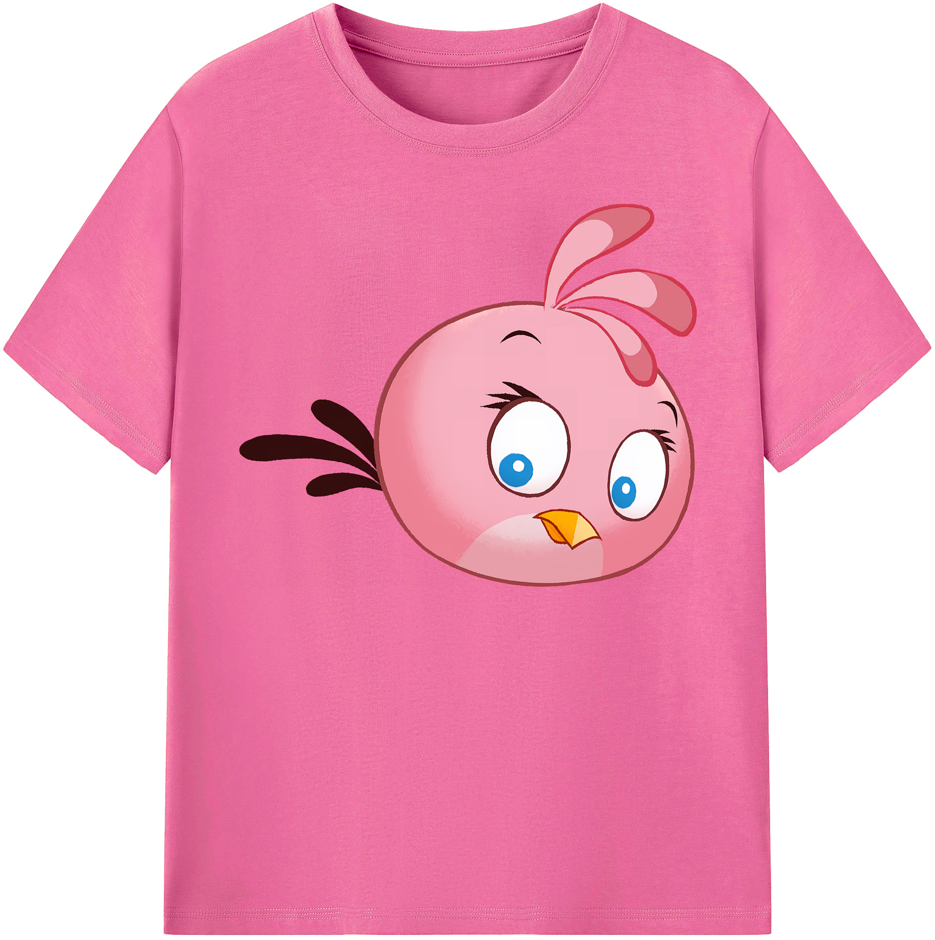 （画像用） Angry Birds アングリーバード レディースカジュアルプリントTシャツ（綿100％）
